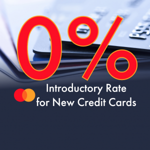 Photo for 0% APR Introductory Rate for New Credit Cards